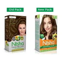 Nisha Hair Cr?me Color Light Brown Hair Color Ammonia Free Hair Color For Men and Women Long Lasting 100% Grey Coverage With Henna Extracts For Hair Care Pack of 2 ?-thumb1