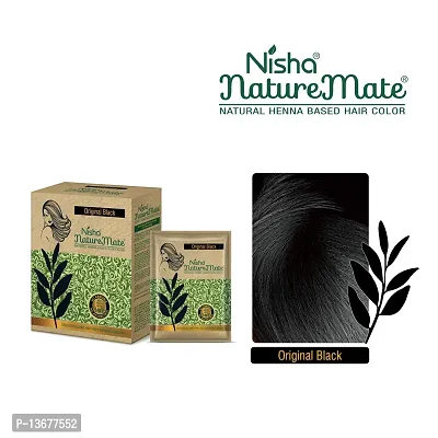 Nisha Nature Mate Henna Based Hair Color Powder Without Ammonia Natural Hair Color (60 g (Pack of 1))-thumb3