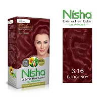 Nisha Creme Hair Color Combo Pack Burgundy & Golden Blonde Rich, Bright, Long Lasting Shine Hair Colour (60gm + 90ml + 18ml Nisha Conditioner) ?-thumb1