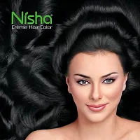 Nisha Cream Hair Color Rich Bright Long Lasting Hair Colouring For Ultra Soft Deep Shine 100% Grey Coverage Conditioning With Natural Herbs Natural Black (Pack of 6)-thumb2