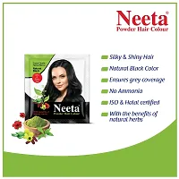 Neeta Natural Henna Based Hair Color Silky  Shiny Soft Hair with benefit of Natural Herbs 5gm Each Pack (Natural Black, Pack of 12)-thumb3