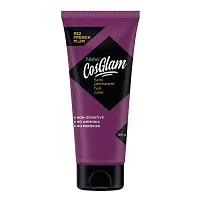 Nisha Cosglam Semi Permanent Hair Color for Unisex, Infused Conditioner, Glossy Finish, No Ammonia, No Peroxide  Non Oxidative, Vegan Highlights Hair Dye 120g #22 French Plum (Purple)-thumb1