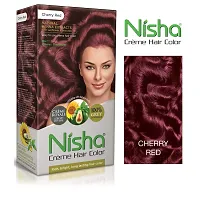 Nisha Cr?me Hair Color, Cherry Red, 60ml + 60gm, (Pack of 1) ?-thumb2