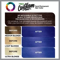 Nisha Cosglam Semi Permanent Hair Color for Unisex, Infused Conditioner, Glossy Finish, No Ammonia, No Peroxide & Non Oxidative, Vegan Highlights Hair Dye 120g #51 Wonder Blue-thumb4