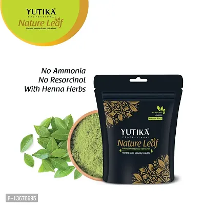 Yutika Professional Nature Leaf Henna Based Hair Color Natural Black With Henna Herbs (Pack of 3, 30 grams each)-thumb2