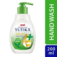Yutika Naturals Complete Protection Neem Handwash 100% Natural Extract Liquid Soap 200ml Pump, With 180ml Liquid Refill Handwash-thumb1