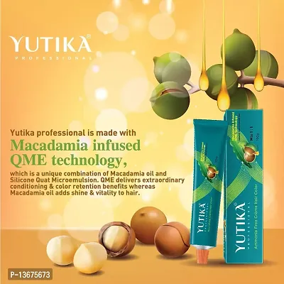 Yutika Professional Creme Hair Color 100gm Light Ash Cool Brown 5.17-thumb5