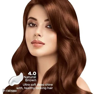 Nisha Cream Hair Color, Natural Brown Hair Color, Shade 4.0, Ammonia Free, Unisex Hair Colour, 60gm + 60ml (Pack 1)-thumb4