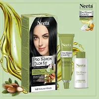 Neeta Professional Pro Fashion Color Kit Permanent Hair Color Natural Black.1.0-thumb2