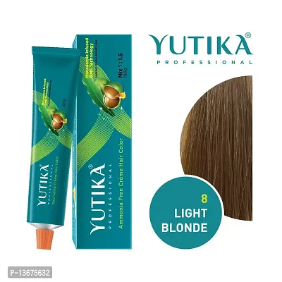 Yutika Professional Cr?me Hair Color, 100g - Light Blonde 8.0 ?