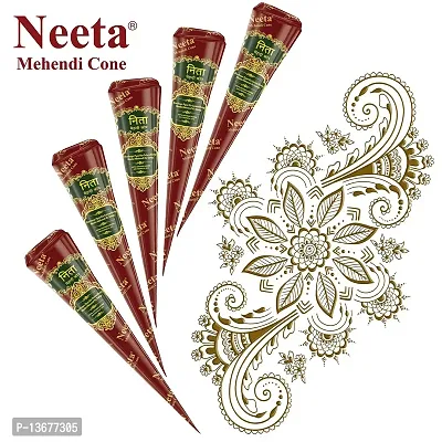 Neeta Mehendi Cone (Pack of 12Pcs) (Mehandi Powder 150gm and Mehandi Cone 12 pcs)-thumb3