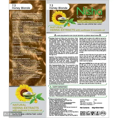 Nisha Cream Hair Color With The Benefits Of Natural Henna Extracts, Sunflower  Avocado Oil, Easy To Use Hair Color 150ml Pack of 1, Honey Blonde ?-thumb2