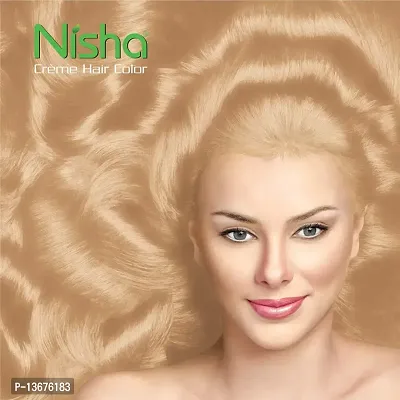 Nisha Cream Hair Color Rich Bright Long Lasting Hair Colouring For Ultra Soft Deep Shine 100% Grey Coverage Conditioning With Natural Herbs Ultra Blonde and Cherry Red (Pack of 2) ?-thumb4