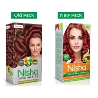 Nisha Cr?me Hair Color with Natural Henna Extracts, 60g + 60ml + 18ml - Cherry Red (Pack of 1)-thumb1