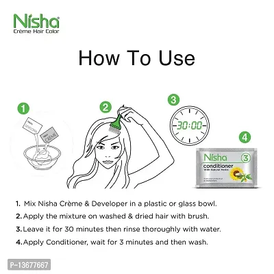 Nisha Cream Hair Color Rich Bright Long Lasting Hair Colouring For Ultra Soft Deep Shine 100% Grey Coverage Conditioning With Natural Herbs Golden Brown (Pack of 6)-thumb4