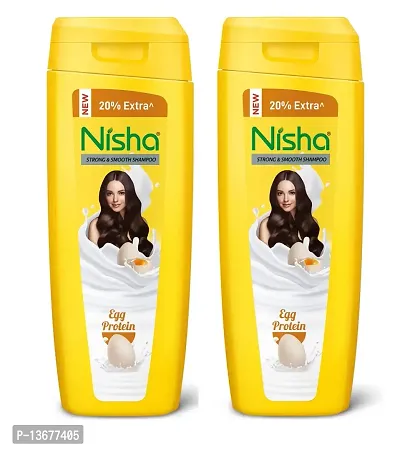 Nisha Egg Protein Shampoo For Strong & Smooth Hair, 180 ML - Pack Of 2-thumb0