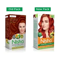 Nisha Copper Red Creme Hair Colour For Highlight Hair Colour For Men and Women 100% Grey Coverage Hair Colour With Natural Herbs and Henna Extracts For Hair Care Pack of 1-thumb1