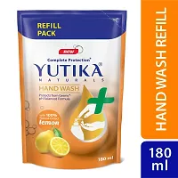 Yutika Naturals Complete Protection Lemon Handwash 100% Natural Extract Liquid Soap Pump, 200ml With 180ml Liquid Refill Handwash-thumb2