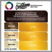 Nisha Cosglam Semi Permanent Hair Color for Unisex, Infused Conditioner, Glossy Finish, No Ammonia, No Peroxide  Non Oxidative, Vegan Highlights Hair Dye 120g #32 Sunshine Yellow-thumb4