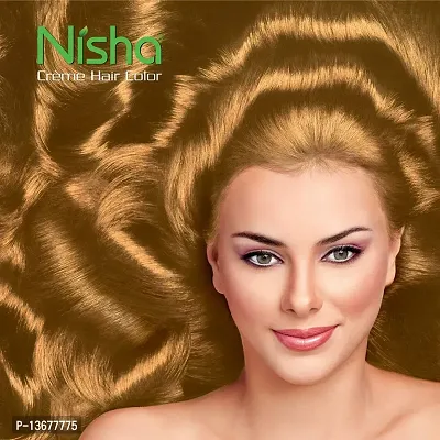 Nisha Cream hair color (120 ml/each) with Rich, Bright, Long Lasting Shine Hair Color NO AMMONIA Cream FORMULA smooth care for your precious hair! Honey Blonde 7.3 (Pack of 2)-thumb4