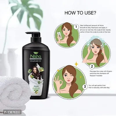 Nisha Avocado  Brahmi Shampoo For Strong and Shiny Hair, 650 ML-thumb5