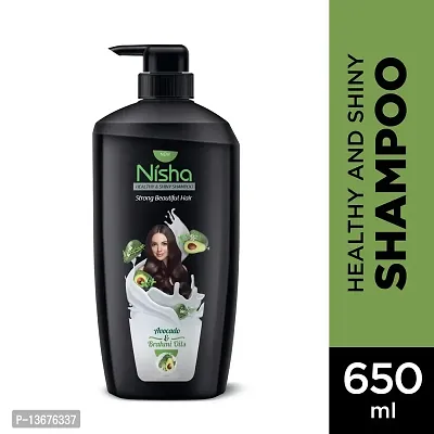 Nisha Avocado  Brahmi Shampoo For Strong and Shiny Hair, 650 ML-thumb2