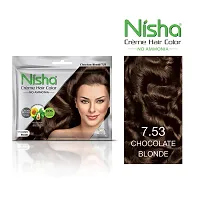 Nisha Cream Hair Color Rich Bright Long Lasting Hair Colouring For Ultra Soft Deep Shine 100% Grey Coverage Conditioning With Natural Herbs Chocolate Blonde (Pack of 6)-thumb2