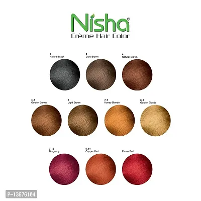 Nisha Cream Hair Color Rich Bright Long Lasting Hair Colouring For Ultra Soft Deep Shine 100% Grey Coverage Conditioning With Natural Herbs Dark Blonde (Pack of 6)-thumb5