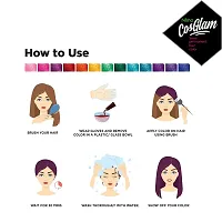 Nisha Cosglam Semi Permanent Hair Color for Unisex, Infused Conditioner, Glossy Finish, No Ammonia, No Peroxide  Non Oxidative, Vegan Highlights Hair Dye 120g #22 French Plum (Purple)-thumb4