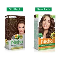 Nisha Cream Hair Color With Rich, Bright, Long Lasting Shine Hair Color No Ammonia Cream Formula Smooth Care For Your Precious Hair! 120gm Chocolate Brown 3.5 (Pack of 1)-thumb1