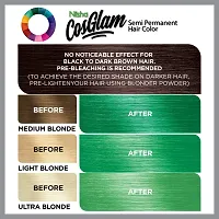 Nisha Cosglam Semi Permanent Hair Color for Unisex, Infused Conditioner, Glossy Finish, No Ammonia, No Peroxide  Non Oxidative, Vegan Highlights Hair Dye 120g #42 Emerald Green-thumb4