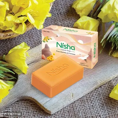Nisha Luxury Soap Bar Pure Glycerin & Primrose 100g (Pack of 6) Peach-thumb4