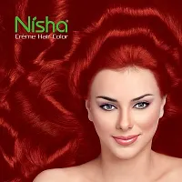 Nisha Cream Hair Color Rich Bright Long Lasting Hair Colouring For Ultra Soft Deep Shine 100% Grey Coverage Conditioning With Natural Herbs Flame Red (Pack of 6)-thumb2