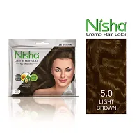 Nisha Creme Hair Color Combo Pack of Light Brown 120gm Jumbo + 40gm Sachet Pack ?-thumb2