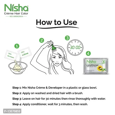 Nisha Cream Hair Color Rich Bright Long Lasting Hair Colouring For Ultra Soft Deep Shine 100% Grey Coverage Conditioning With Natural Herbs Golden Blonde (Pack of 6)-thumb5