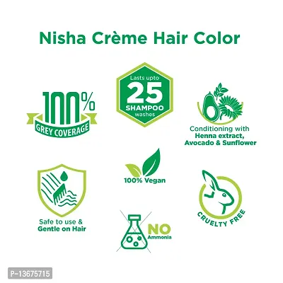 Nisha Cr?me Hair Color, Cherry Red, 60ml + 60gm, (Pack of 1) ?-thumb5