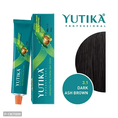 Yutika Professional Creme Hair Color 100gm Dark Ash Brown 3.1