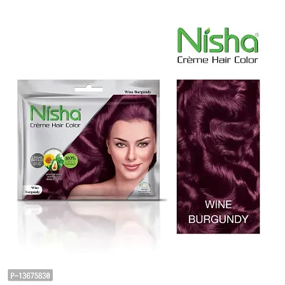 Nisha Creme Hair Color Combo Pack of Natural Black 120gm Jumbo + 40gm Sachet Pack ?-thumb0