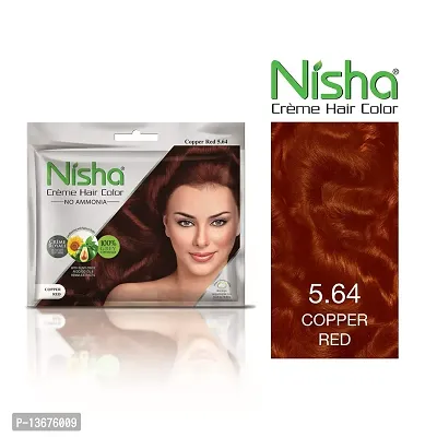 Nisha Creme Hair Color Combo Pack of Copper Red 120gm Jumbo + 40gm Sachet Pack ?-thumb3