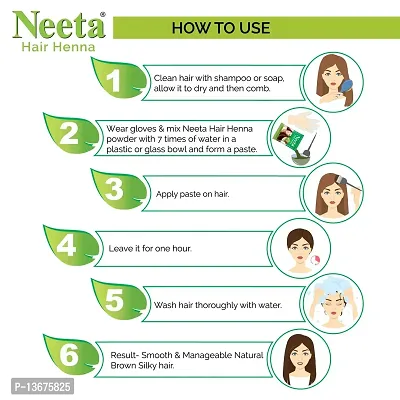 Neeta Hair Henna Colour Natural Brown Hair Color with 5 Natural Herbs, Ammonia Free Hair Colour for Women and Men, Natural Henna Based Hair Color-thumb5