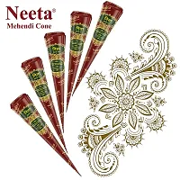 Neeta Mehendi Cone Body Art All Natural Herbal Pure Henna Past (12 Pieces in a Box) Pack of 1-thumb1