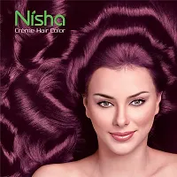 Nisha Cr?me Hair Color with Natural Henna Extracts for Unisex, 60g + 60ml + 18ml - Wine Burgundy (Pack of 3)-thumb3