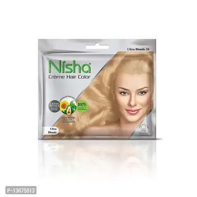 Nisha Creme Hair Color Combo Pack of Natural Black 120gm Jumbo + 40gm Sachet Pack ?-thumb0