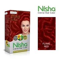 Nisha Creme Hair Color Combo Pack Golden Blonde  Flame Red Rich, Bright, Long Lasting Shine Hair Colour (60gm + 90ml + 18ml Conditioner) ?-thumb2