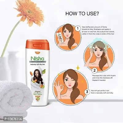 Nisha Almond & Olive Actives Shampoo For Smooth Soft Silky Hair, 180 ML - Pack Of 2-thumb5