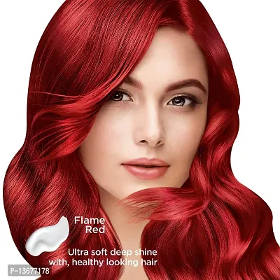 Nisha Cream Permanent Hair Color Permanent Fashion Highlights(60Gm+90Ml Each Pack) Flame Red (Pack Of 2)-thumb4