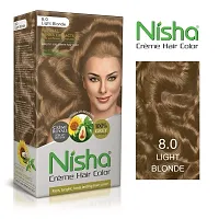 Nisha Hair Cr?me Color Light Blonde Hair Color For Women and Men 100% Grey Coverage Long Lasting Hair Color With Henna Extracts For Hair Care Pack of 1-thumb2