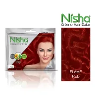 Nisha Creme Hair Color Combo Pack of Flame Red Red 150gm Jumbo + 40gm Sachet Pack-thumb2