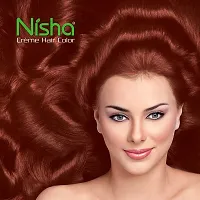 Nisha Cr?me Permanent Hair Color, Natural Extract, Bright, Shiny Hair Colour For Women, 60g + 60ml - 5.5 Mahogany ?-thumb3