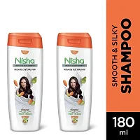 Nisha Almond & Olive Actives Shampoo For Smooth Soft Silky Hair, 180 ML - Pack Of 2-thumb1